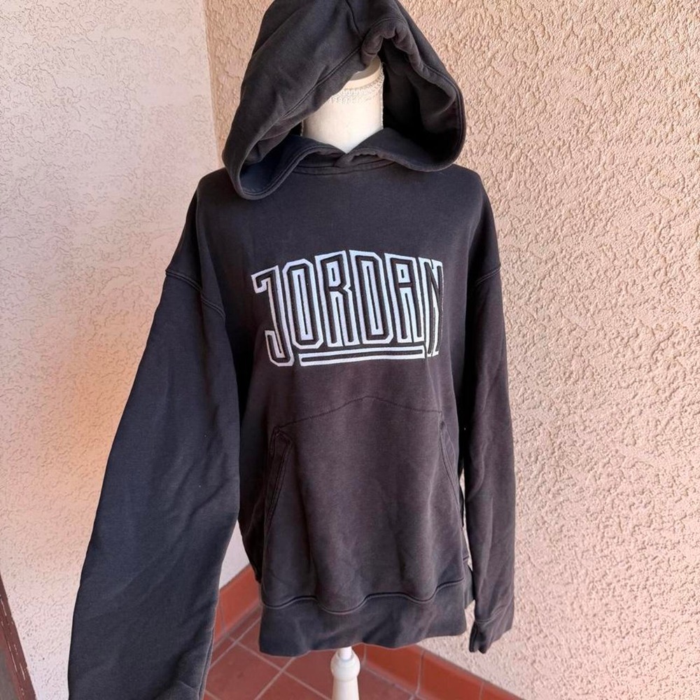 Jordan black hoodie with white logo